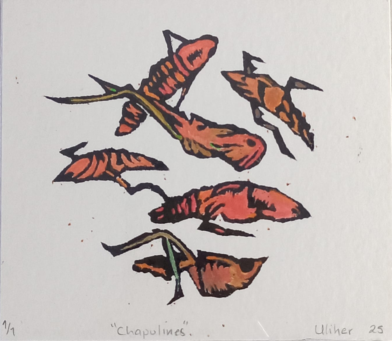 Grabado "chapulines"