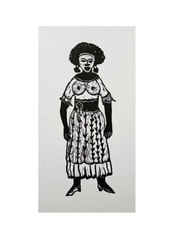 "La minga" (grabado en papel algodón)